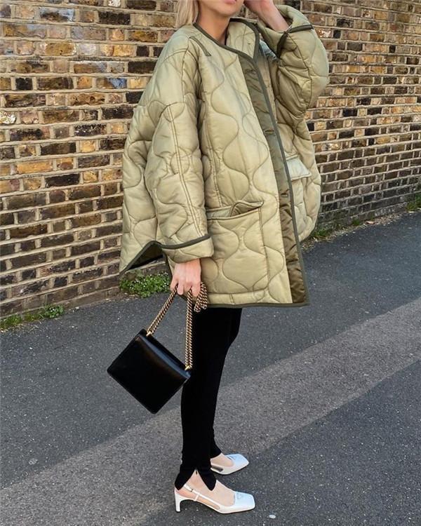single-breasted fashion casual padded jacket