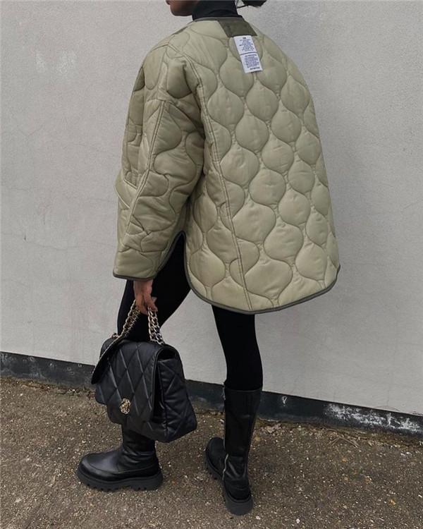 single-breasted fashion casual padded jacket
