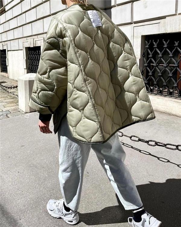 single-breasted fashion casual padded jacket