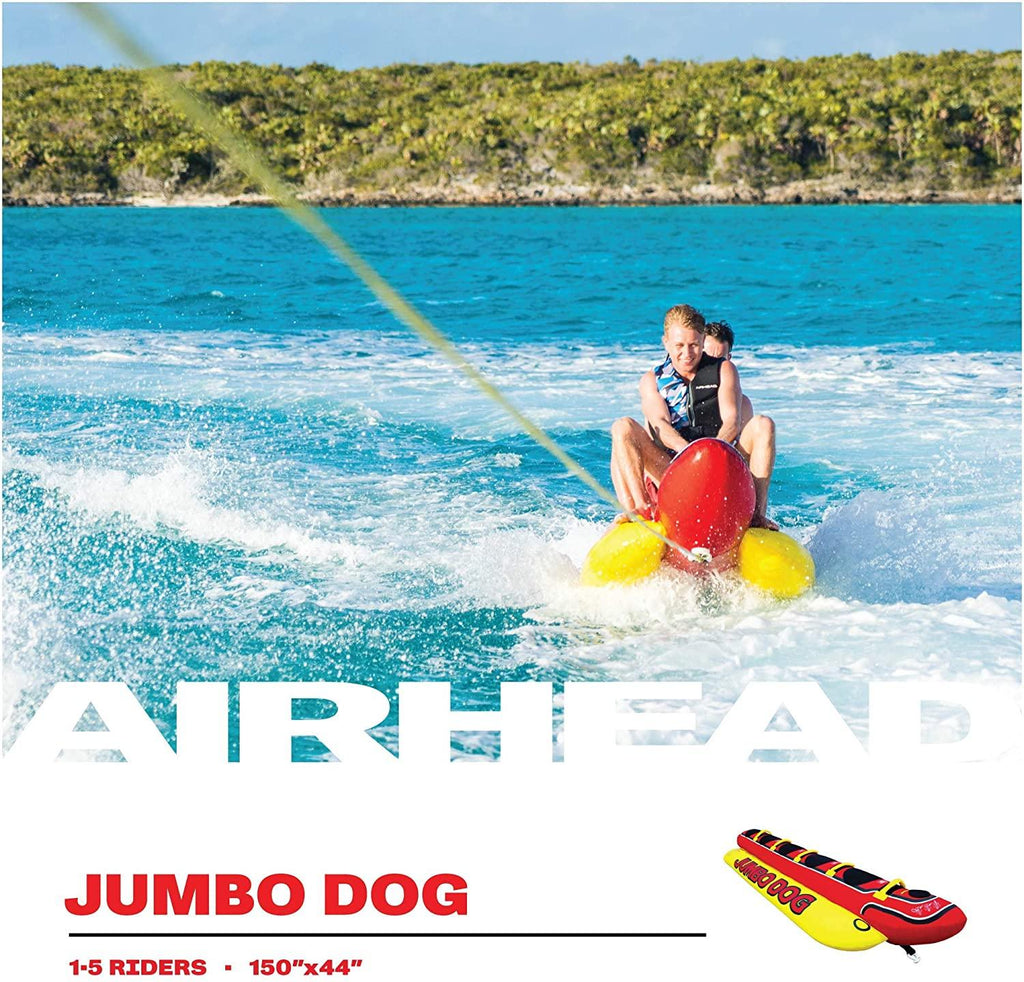 Airhead Hot Dog | 1-5 Rider Towable Tube for Boating