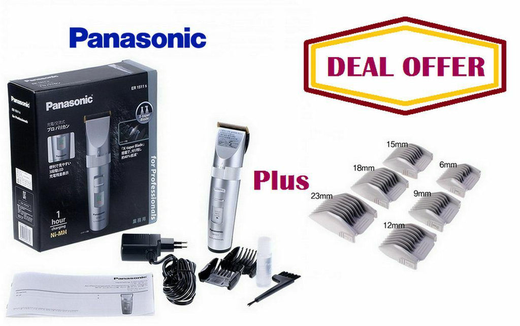 Panasonic Pro Geniune 1511s Hair Clipper Plus attachments combs deal Japan Made