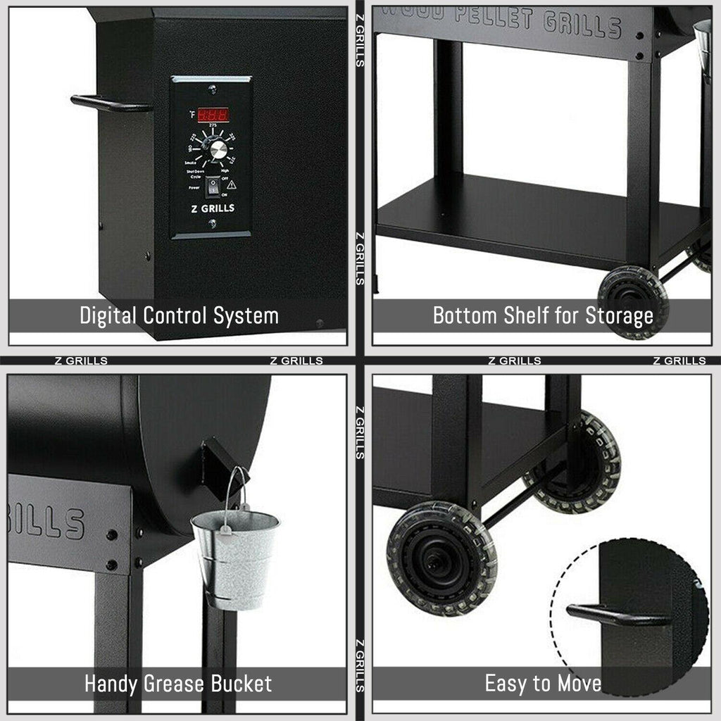 ZPG-7002B Pellet Grill BBQ Smoker Digital Control with Smart Probe
