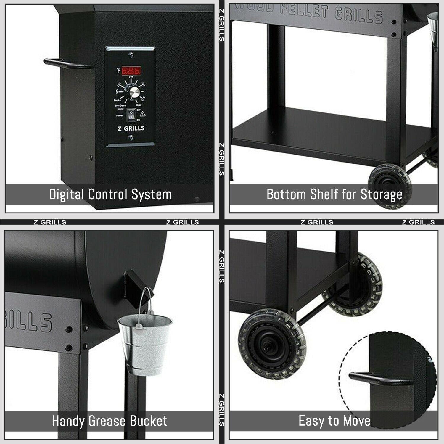 ZPG-7002B Pellet Grill BBQ Smoker Digital Control with Smart Probe