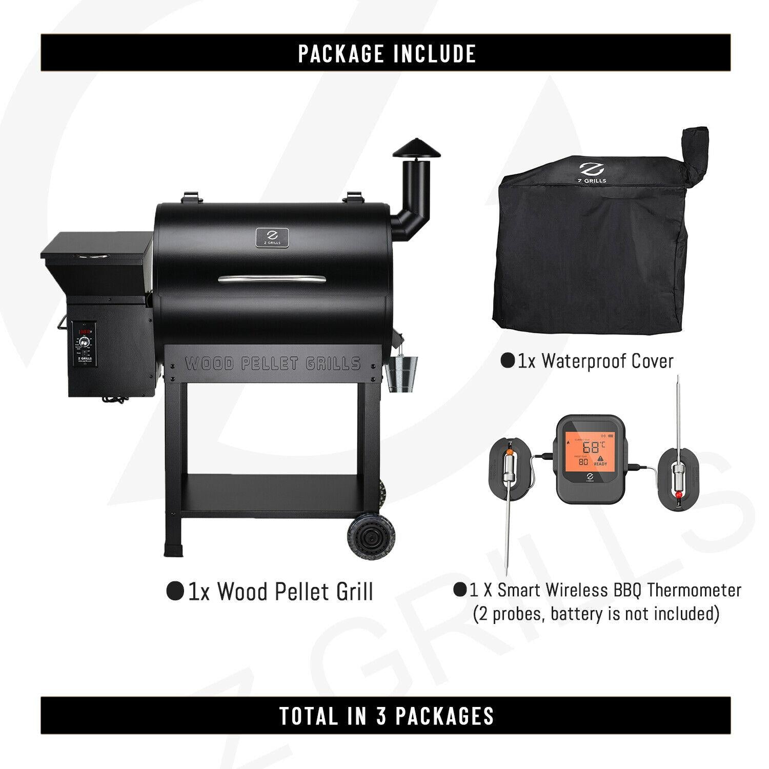 ZPG-7002B Pellet Grill BBQ Smoker Digital Control with Smart Probe