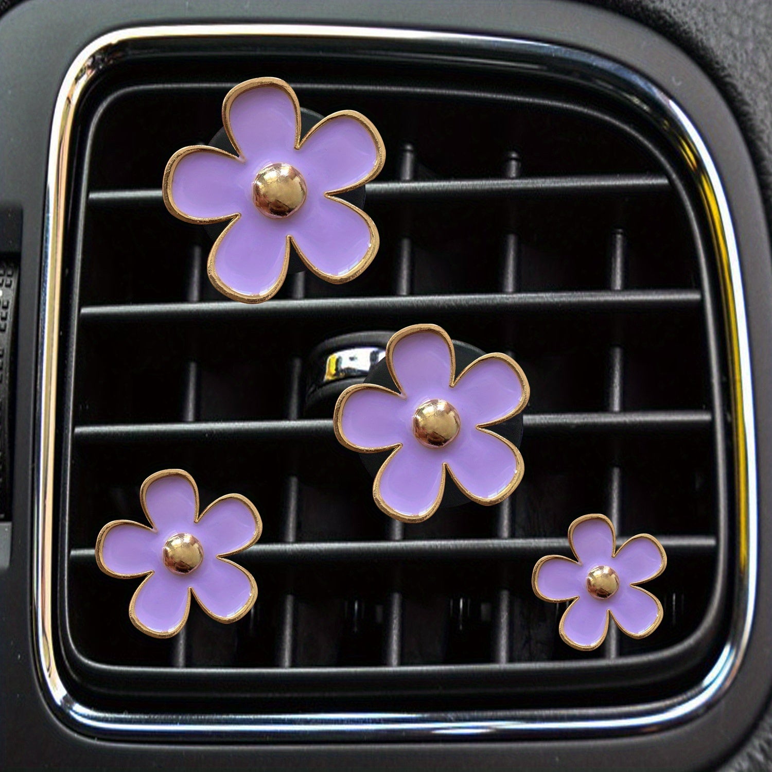 Small Daisy Flower Car Air Outlet Perfume Decorative Clip Car Accessories For Women