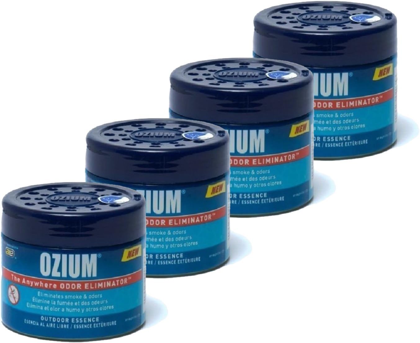 Ozium Smoke &amp; Odors Eliminator Gel. Home, Office and Car Air Freshener 4.5oz (127g), Outdoor Essence Scent (4 Pack)