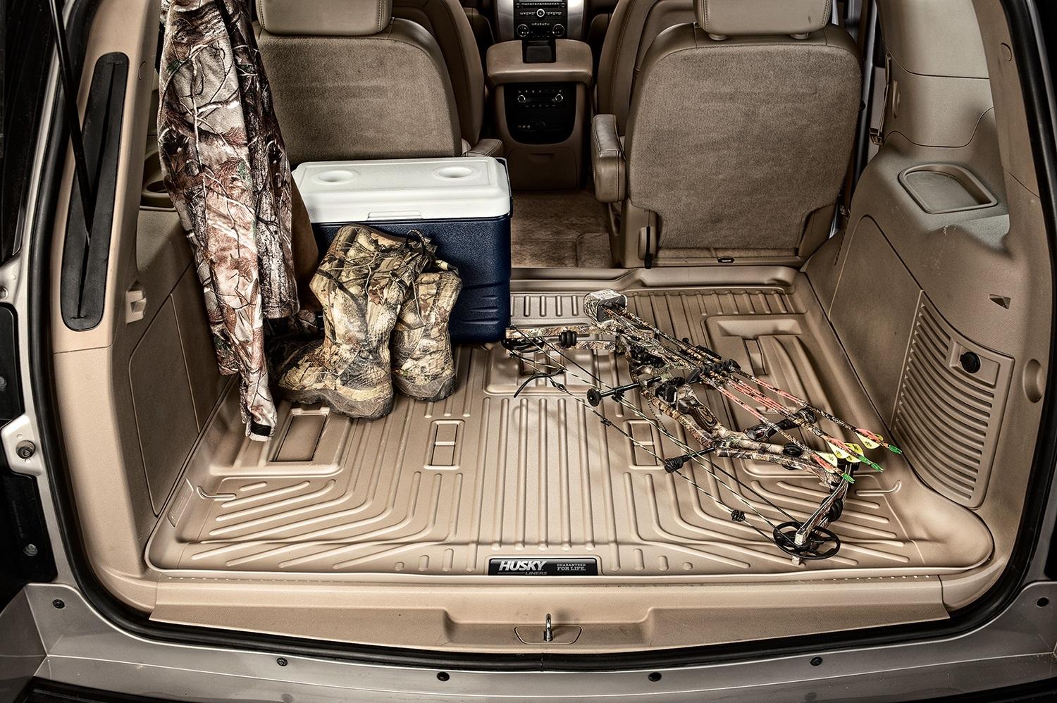 Husky Liners 07-12 GMC Acadia/Saturn Outlook Classic Style Tan Rear Cargo Liner (Folded 3rd Row)