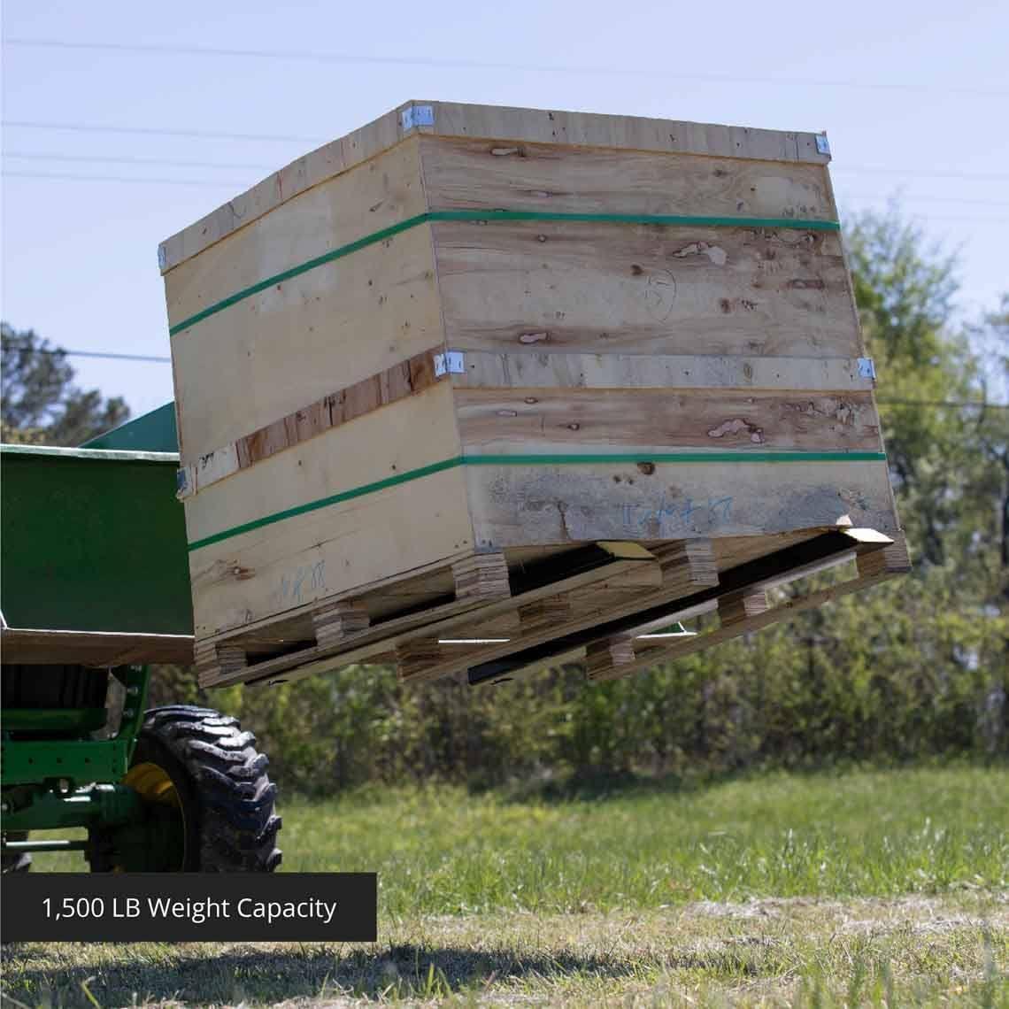Attachments Light-Duty Clamp-On Pallet Forks 30" with Stabilizer Bar