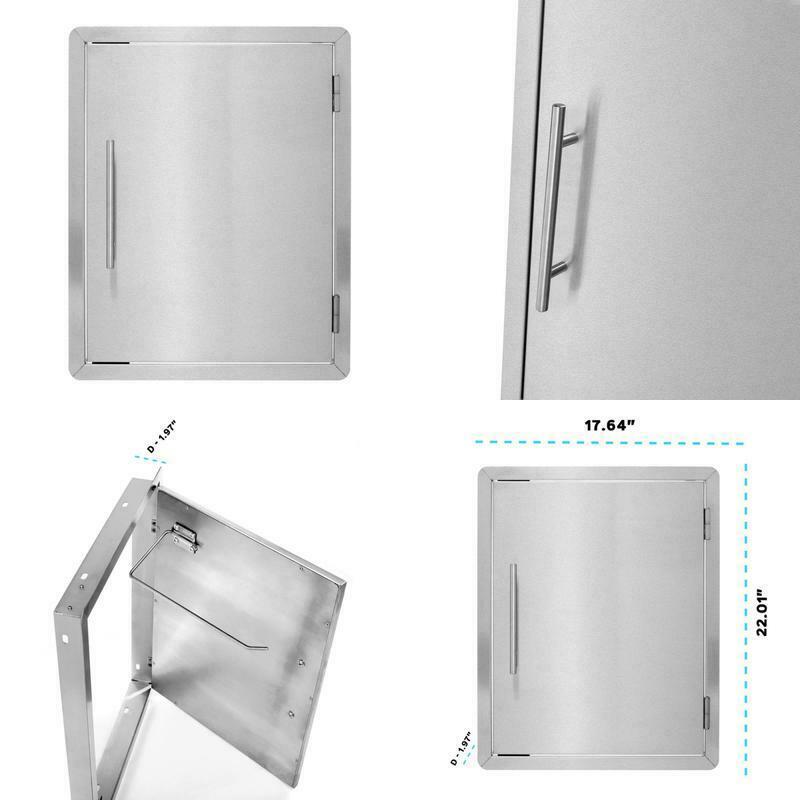 18 in.  Steel BBQ Grill Single Access Door Panel