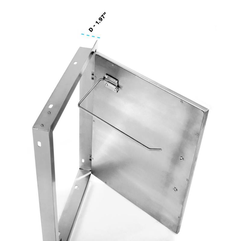 18 in.  Steel BBQ Grill Single Access Door Panel