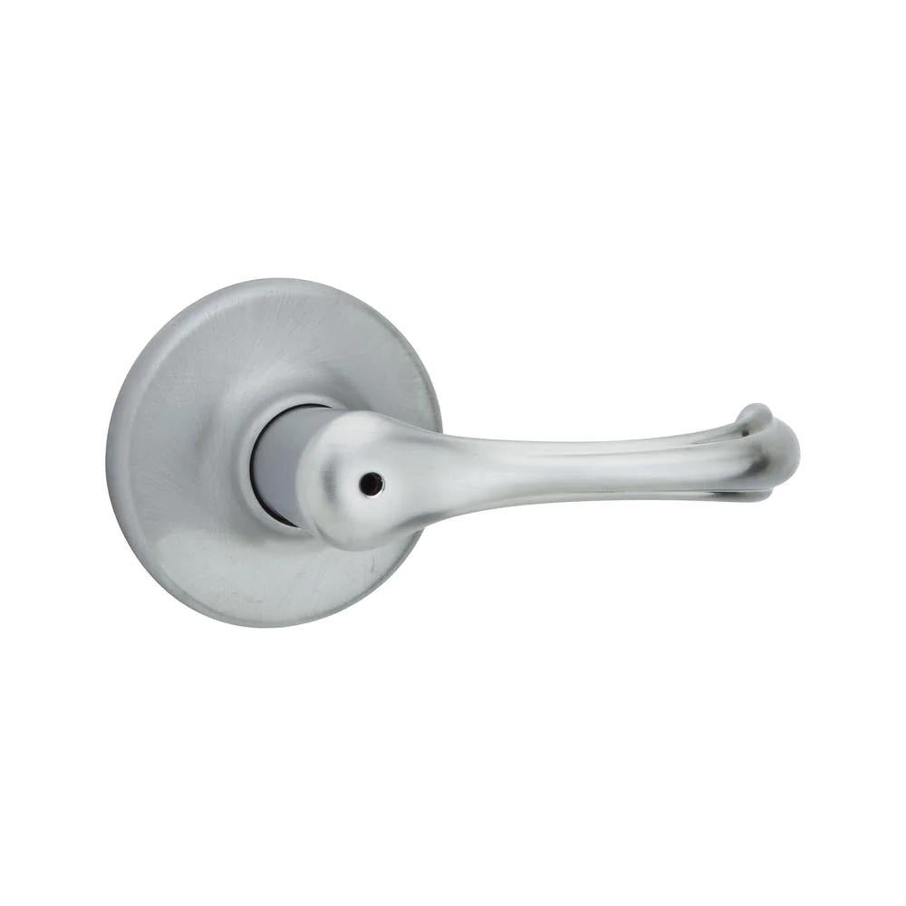 Dorian Satin Chrome Privacy Bed/Bath Door Lever