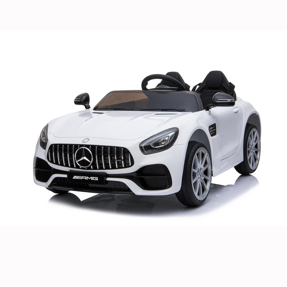BENZ GT Electric Car LZ-920 Dual Drive Ride On Car With 2 Battery, Remote Control, 2.4G Radio Parental Control Opening Doors, Gift for Kids Boys Girls-White