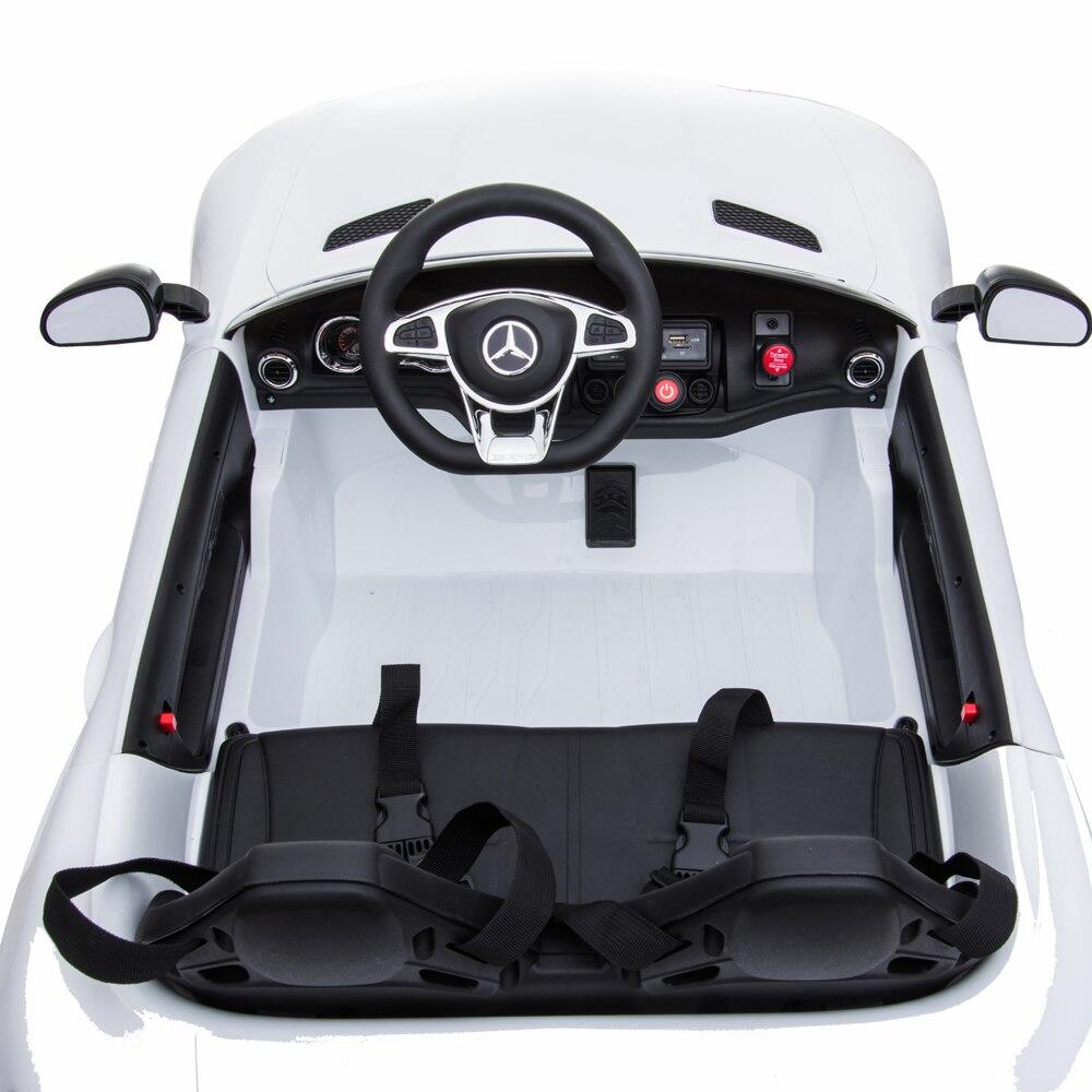 BENZ GT Electric Car LZ-920 Dual Drive Ride On Car With 2 Battery, Remote Control, 2.4G Radio Parental Control Opening Doors, Gift for Kids Boys Girls-White