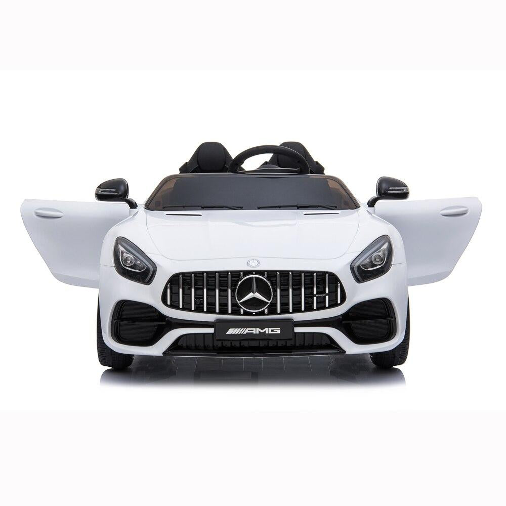 BENZ GT Electric Car LZ-920 Dual Drive Ride On Car With 2 Battery, Remote Control, 2.4G Radio Parental Control Opening Doors, Gift for Kids Boys Girls-White