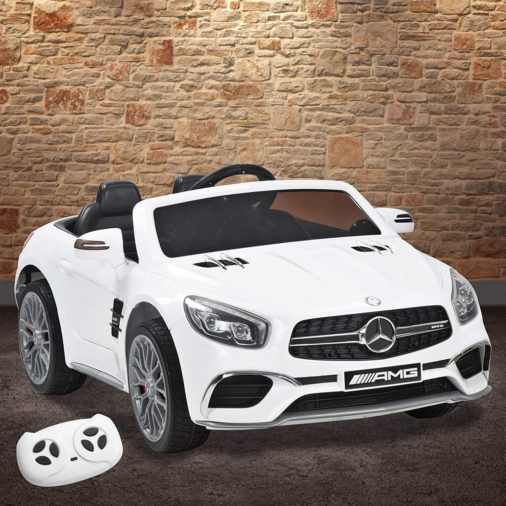 BENZ GT Electric Car LZ-920 Dual Drive Ride On Car With 2 Battery, Remote Control, 2.4G Radio Parental Control Opening Doors, Gift for Kids Boys Girls-White