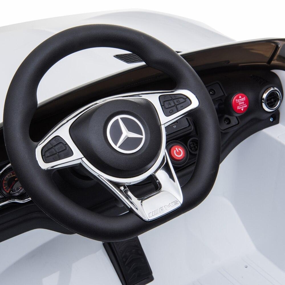 BENZ GT Electric Car LZ-920 Dual Drive Ride On Car With 2 Battery, Remote Control, 2.4G Radio Parental Control Opening Doors, Gift for Kids Boys Girls-White