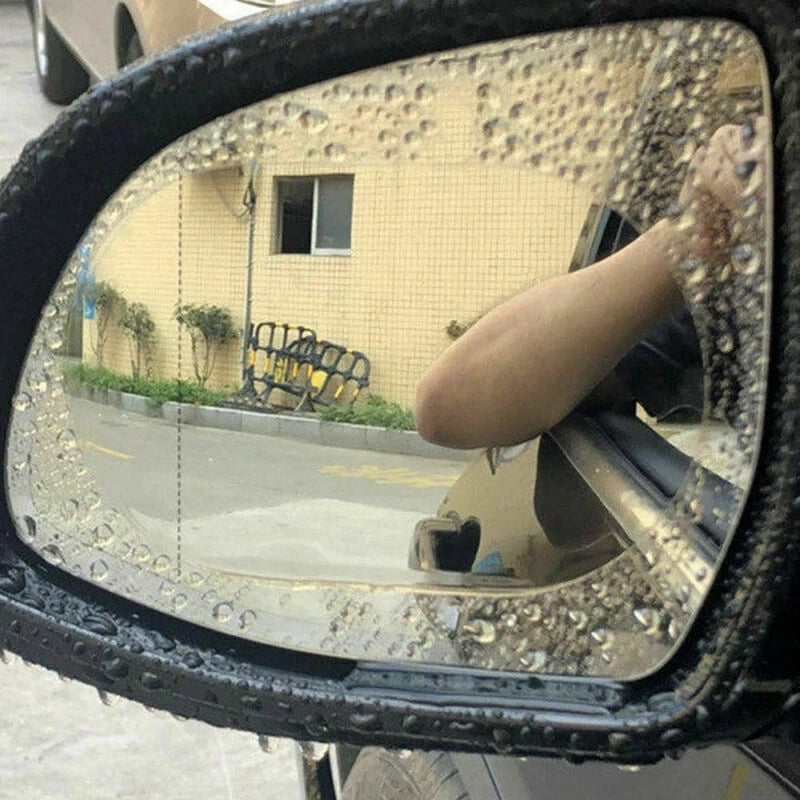 Keep Your Car Rear Lenses Clear &amp; Protected in Rainy Weather with These 2pcs Anti-Rain Clear Film Stickers!