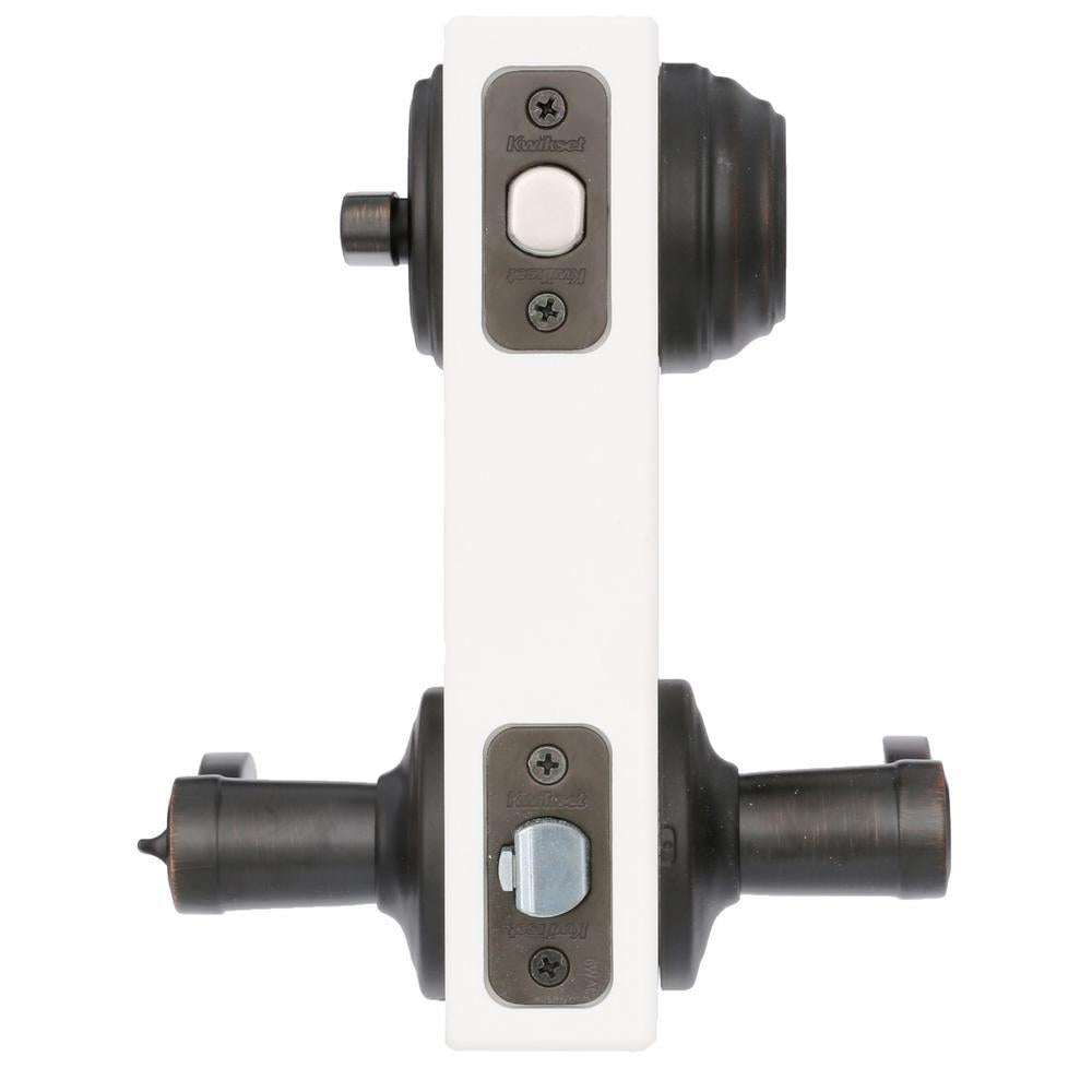 Lido Venetian Bronze Exterior Entry Door Lever and Single Cylinder Deadbolt Combo Pack Featuring SmartKey Security