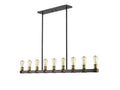 472-9L-RM Kirkland Restoration 9 Light Island &amp; Billiard - Rustic Mahogany