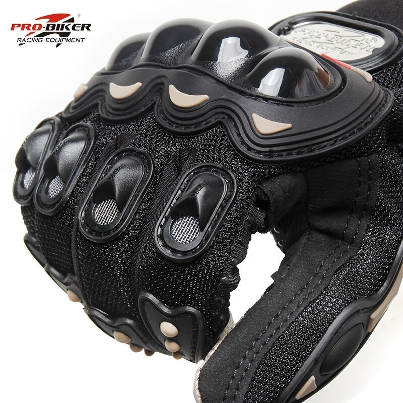 1 Pair Riding Tribe Touch Screen Motorcycle Gloves, Full Finger Hard Knuckle Safety Gloves Motos Luvas Motocross Protective Gear Racing Gloves