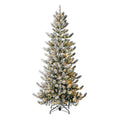 Home Heritage Natural Pine 7' Prelit Artificial Christmas Tree Clear LED
