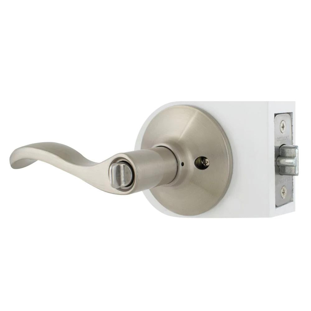 Naples Satin Nickel Keyed Entry Door Lever