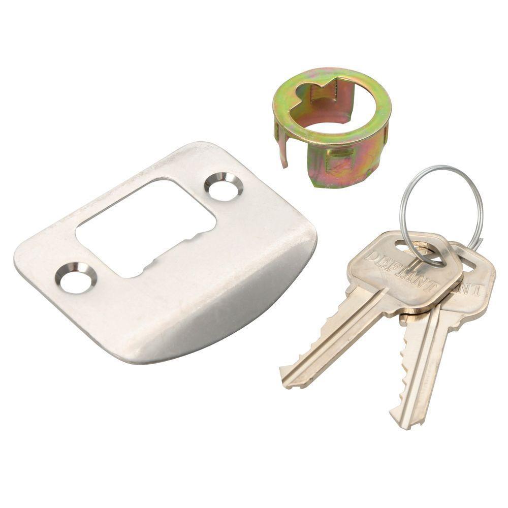 Naples Satin Nickel Keyed Entry Door Lever