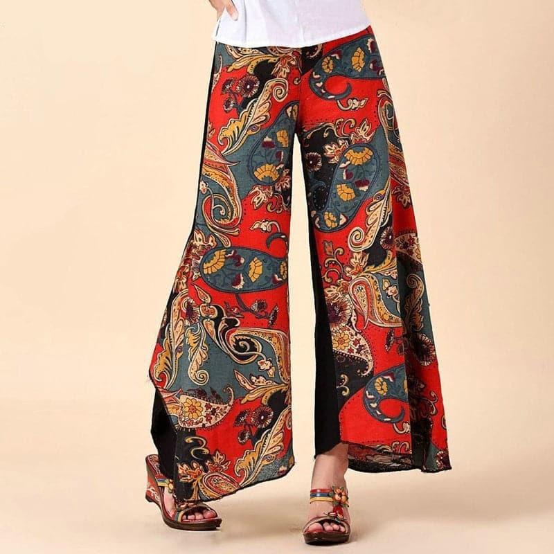 traditional boho wide leg pants