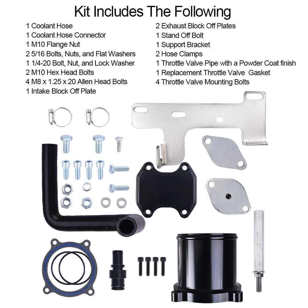 2010-2014 6.7L Cummins Dodge Ram EGR Throttle Valve Cooler Delete Kit