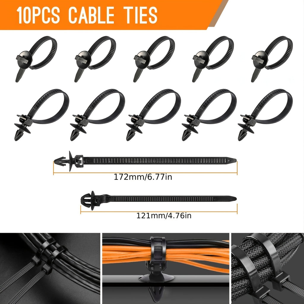 680 Pcs Car Push Retainer Clips Kit - Plastic Door Panel Fasteners, Fender Bumper Clips &amp; Most Popular Sizes Auto Push Pin