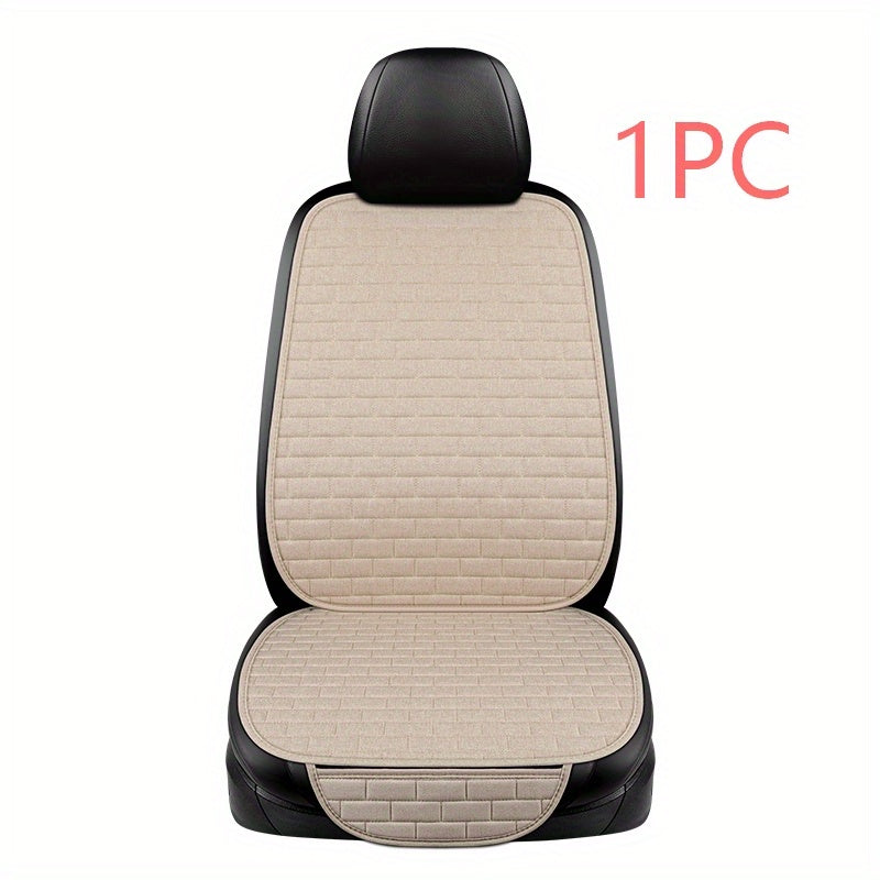 Car Seat Cover Front Set Choose Flax Car Seat Protector Cushion Linen Fabric Car Accessories Universal Size Car Seat Cushion