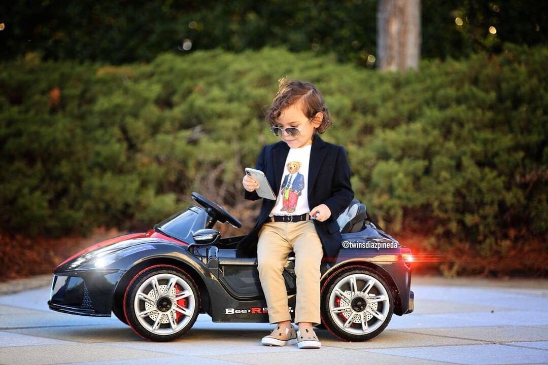2023 Sport Kids Car Ride On Car Electric Battery Power w/ Skyline Doors, Leather Seat, Remote Control