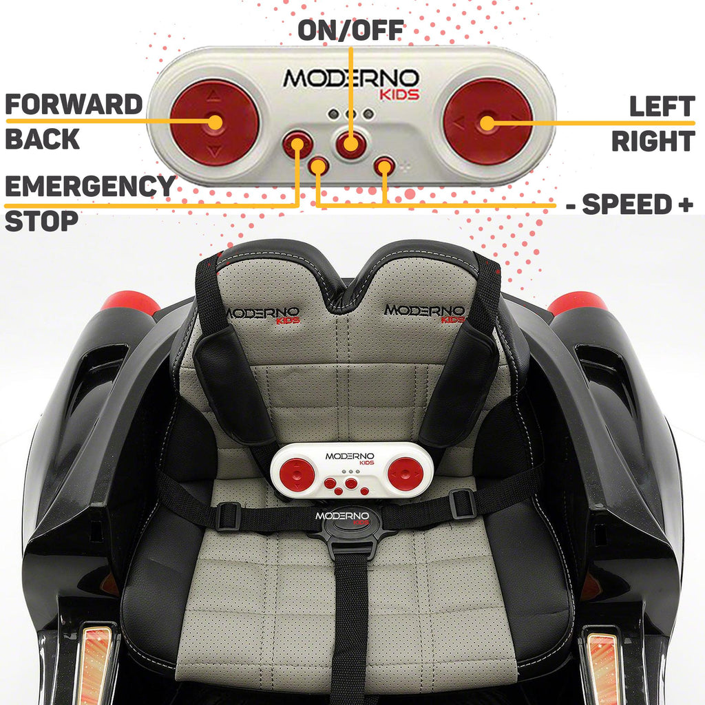 2023 Sport Kids Car Ride On Car Electric Battery Power w/ Skyline Doors, Leather Seat, Remote Control