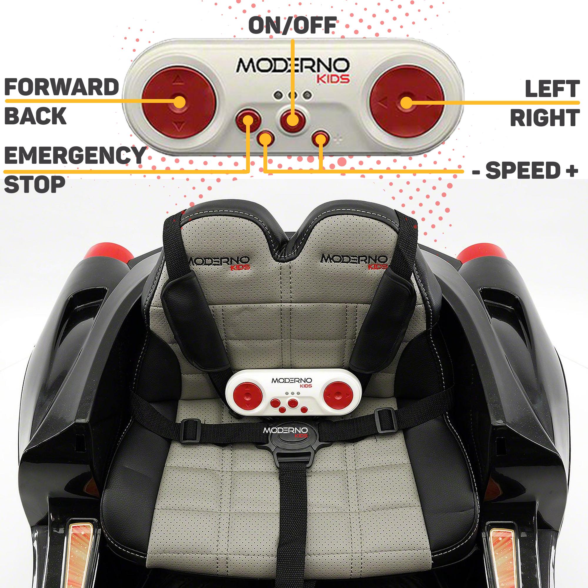 2023 Sport Kids Car Ride On Car Electric Battery Power w/ Skyline Doors, Leather Seat, Remote Control