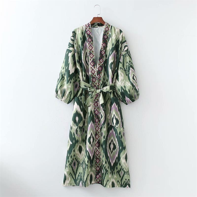 floral long kimono