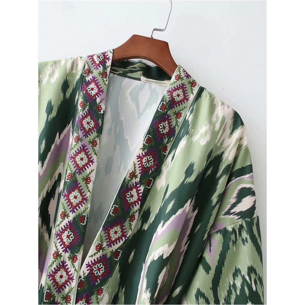 floral long kimono
