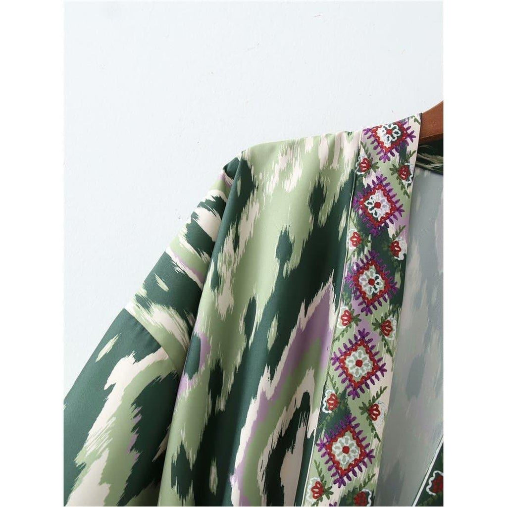 floral long kimono