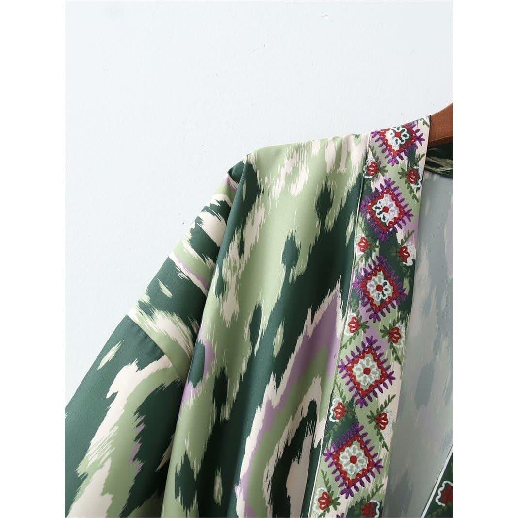 floral long kimono