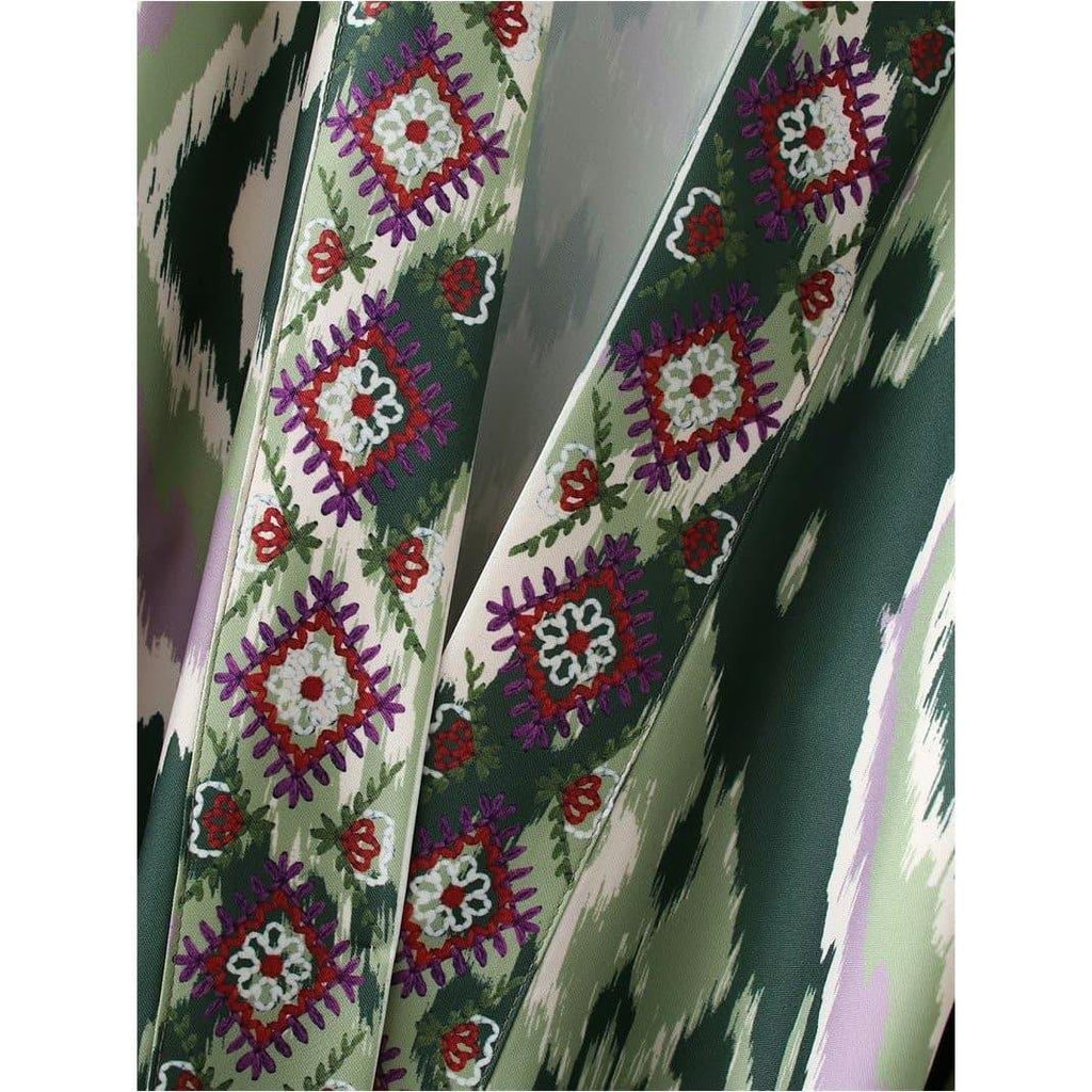 floral long kimono