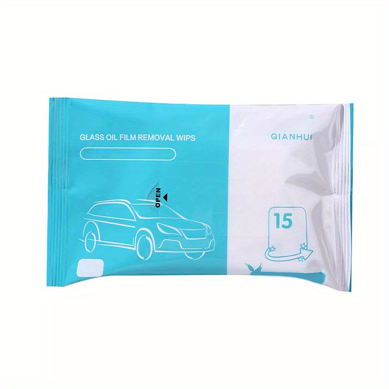 Easily Remove Car Glass Oil Film With Wash-Wipes - No Windshield Decontamination Needed!
