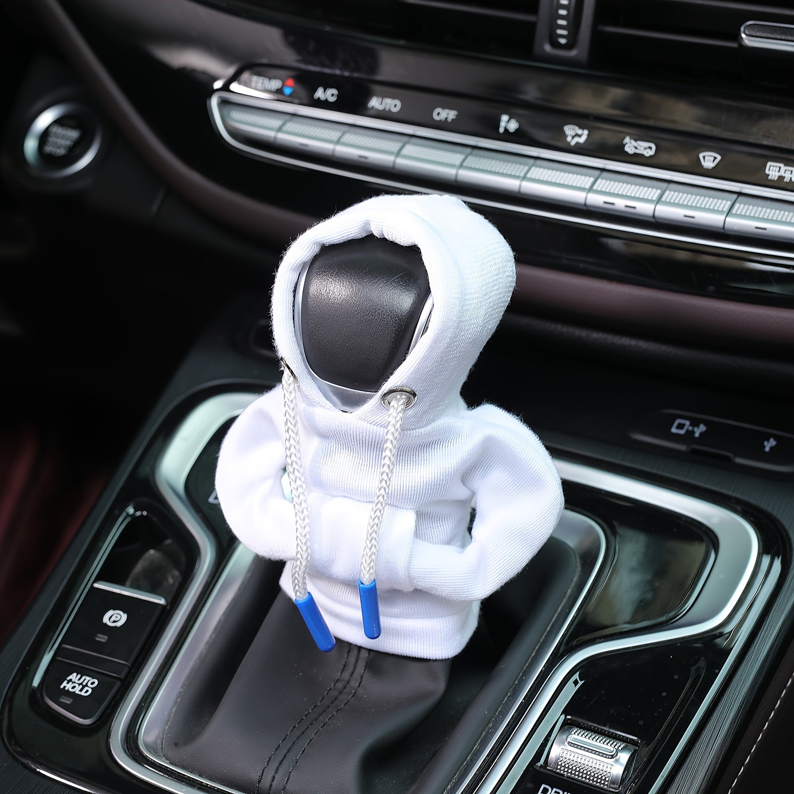LarSize Universal Car Gear Shift Cover Hoodie, Fashionable Mini Hooded Sweatshirt For Auto Gear Stick Shifter Knob, Interior Accessories Decor