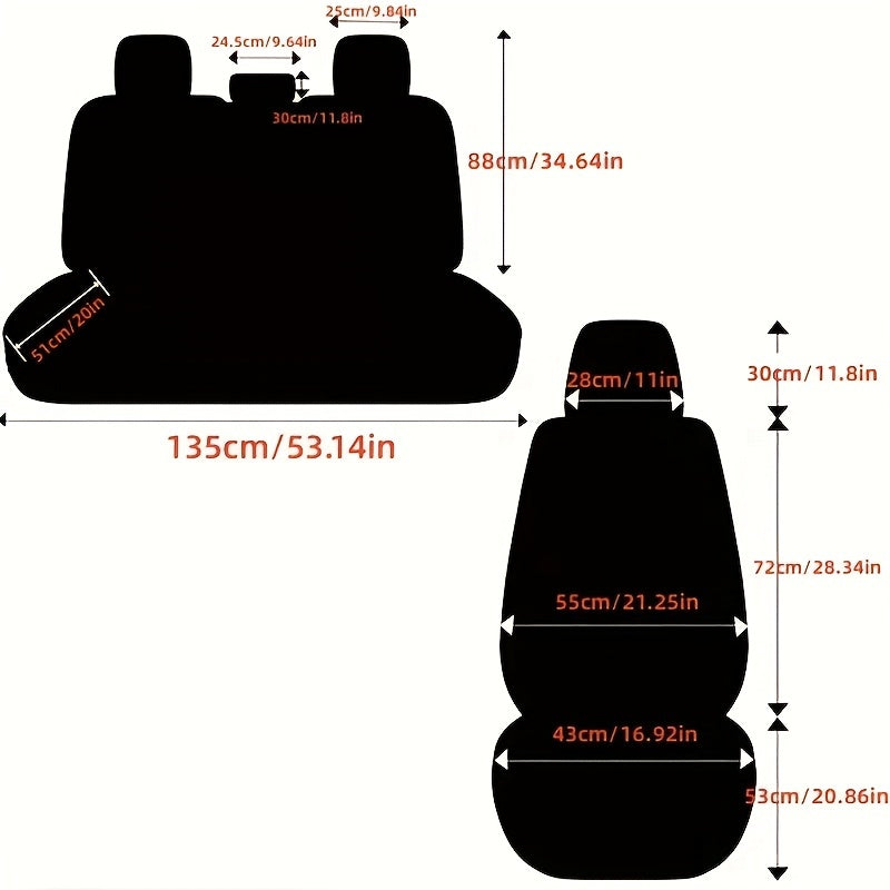 5 Car Seat Cover Set Full PackaCar Seat Cushion PU Leather Car Seat Cover Universal Car Seat Cover Full Set Compatible With Five-seat Models