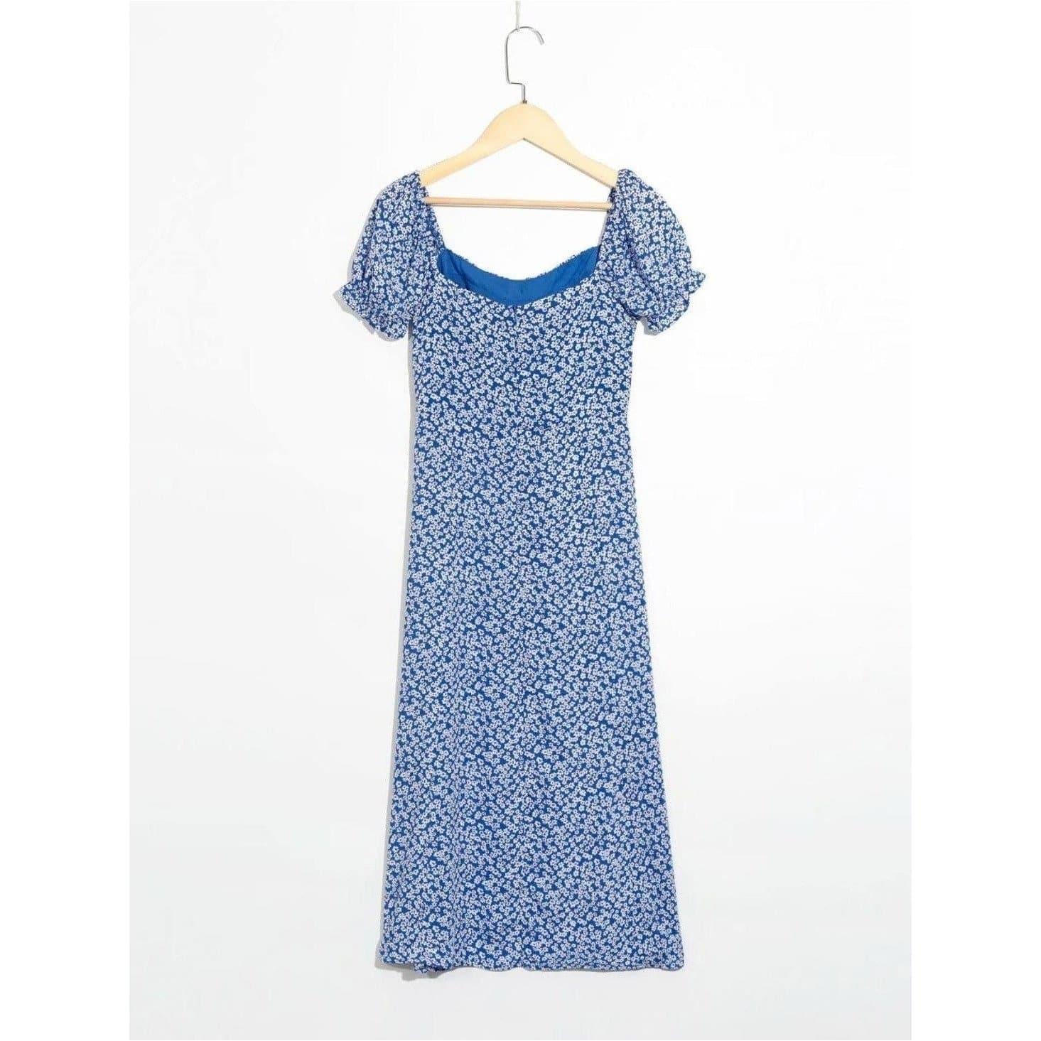 square collar midi dress