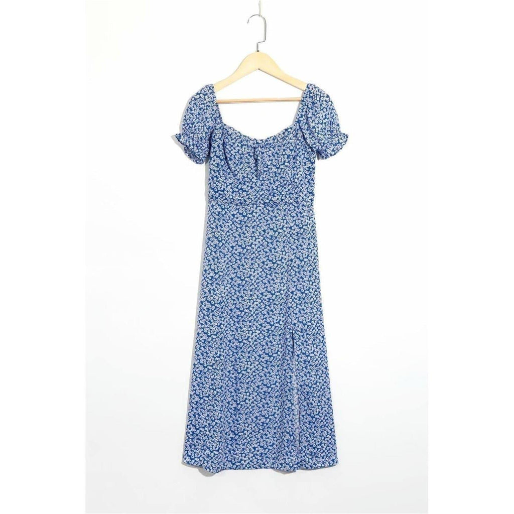 square collar midi dress