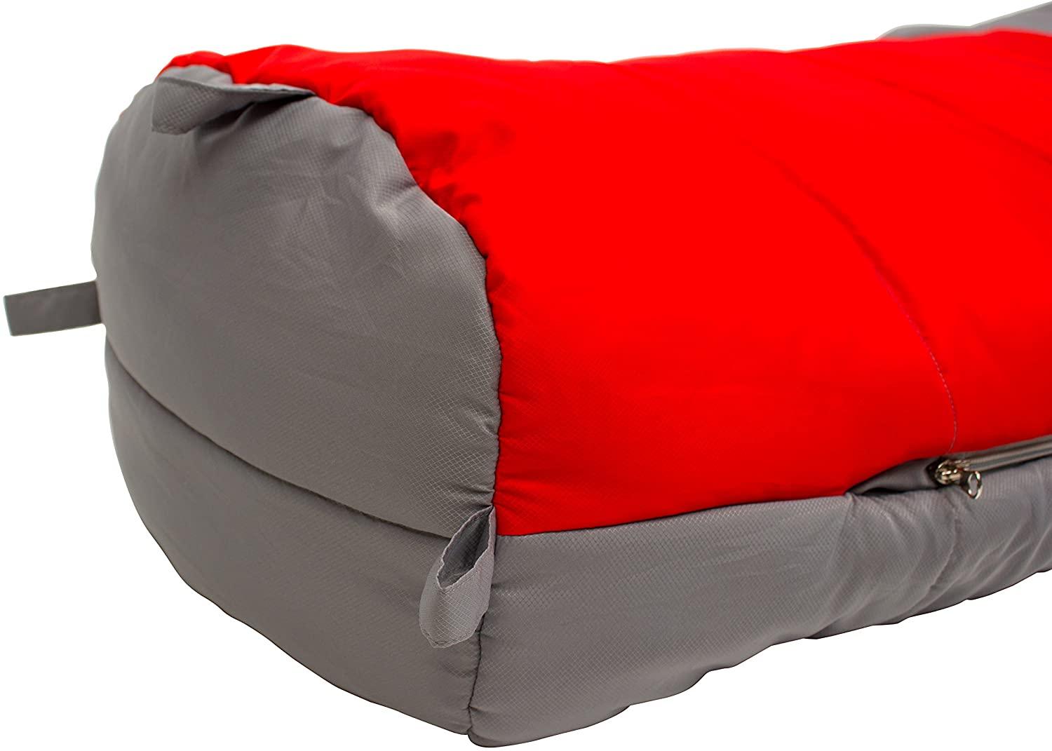 TSports Tracker Ultralight Double Sleeping Bag; Lightweight BackpacSleeping Bag for Hiand Camping Outdoors; Compression Sack Included; Never Roll Your Sleeping Bag Again