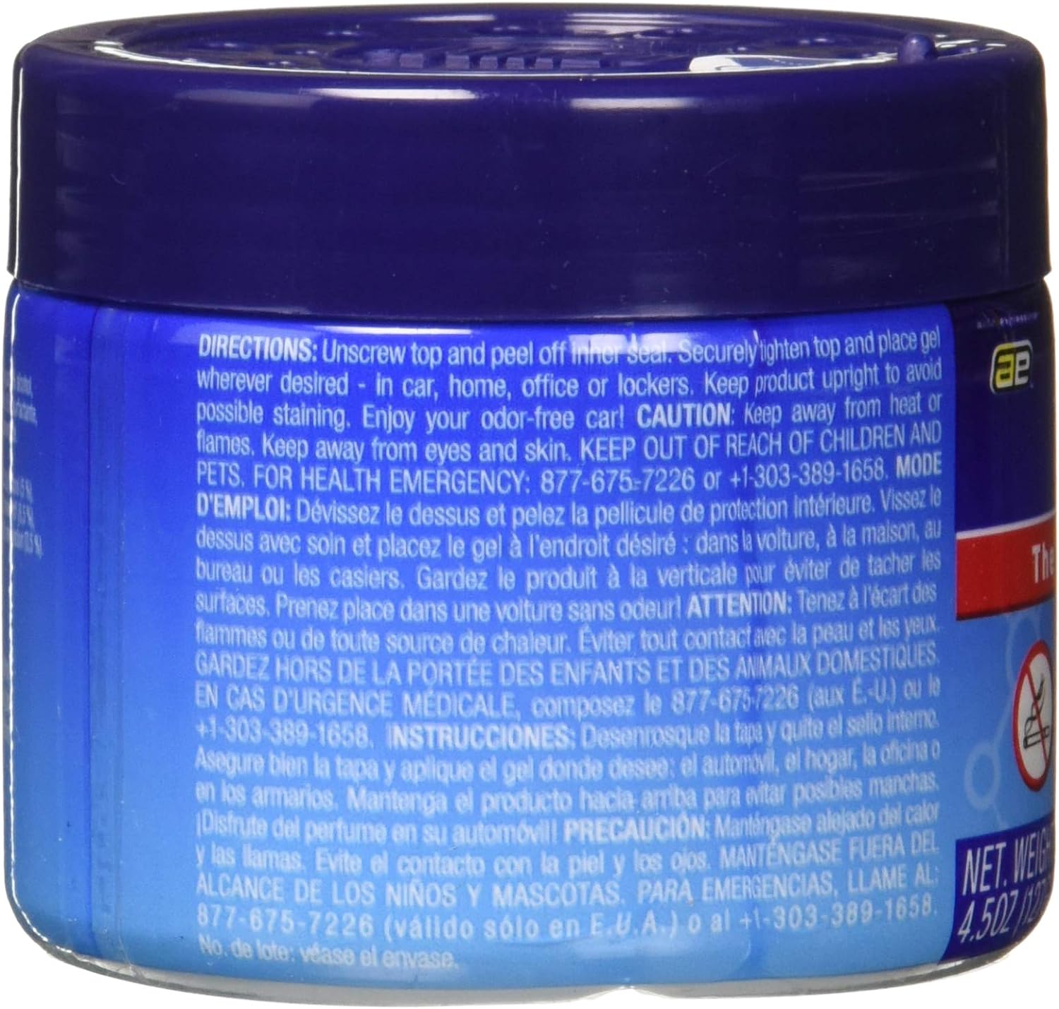 Ozium Smoke &amp; Odors Eliminator Gel. Home, Office and Car Air Freshener 4.5oz (127g), (Pack of 4) (2-Outdoor Essence &amp; 2-Original)