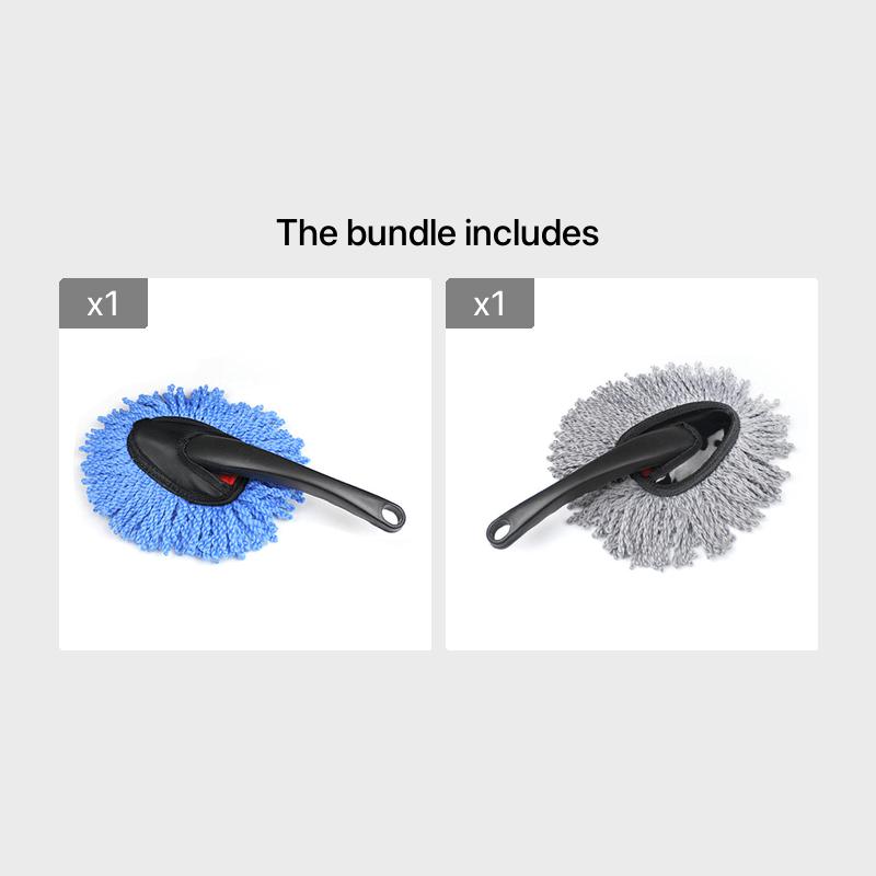 Car Dust Removal Made Easy - Small Duster Wipe, Soft Brush Cleaning Brush, Mini Bristle Brush &amp; Nanofiber Car Interior Accessories