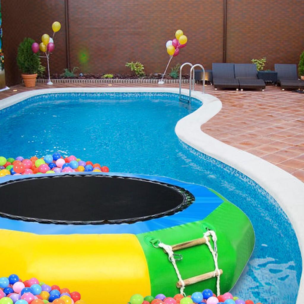 6.5Ft Inflatable Water Trampoline Bounce Swim Platform For Water Sports