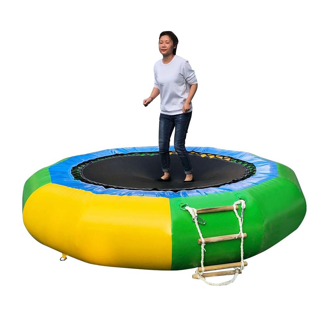 6.5Ft Inflatable Water Trampoline Bounce Swim Platform For Water Sports