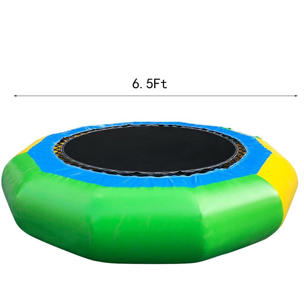 6.5Ft Inflatable Water Trampoline Bounce Swim Platform For Water Sports